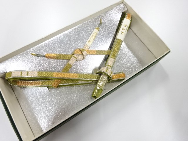 未使用品　正絹　佐賀錦帯締め・羽織紐セット